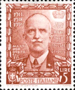 Francobollo Vittorio Emanuele III -  1938