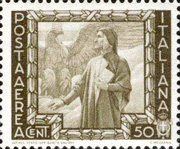 Francobollo Dante Alighieri -  1938