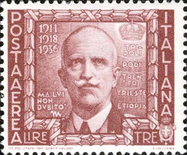 Francobollo Vittorio Emanuele III -  1938