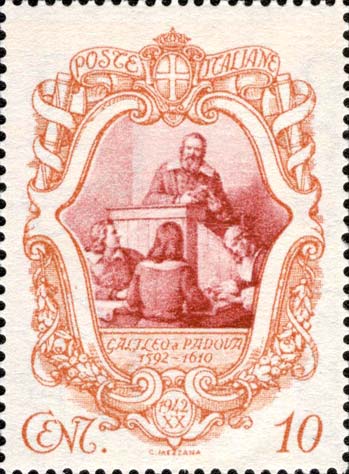 Francobollo Galileo Docente all'Università di Padova -  1942