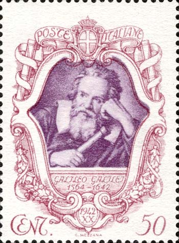 Francobollo Ritratto di Galileo Galilei -  1942