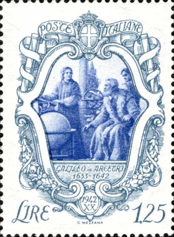 Francobollo Galileo Confinato ad Arcetri -  1942
