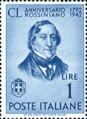 Francobollo Ritratto di Gioacchino Rossini -  1942