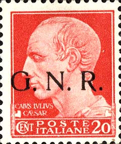 Francobollo Effigie di Giulio Cesare -  1943