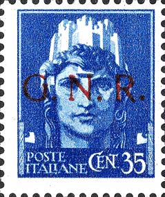 Francobollo Italia Turrita -  1943
