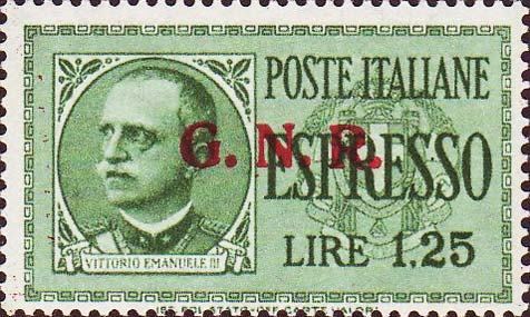 Francobollo Effigie di Vittorio Emanuele III Entro un Ovale -  1943