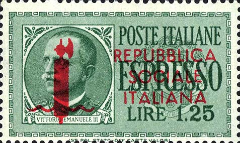 Francobollo Effigie di Vittorio Emanuele III Entro un Ovale -  1944