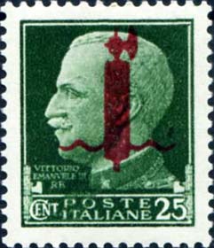 Francobollo Effigie di Vittorio Emanuele III Volta a Sinistra -  1944