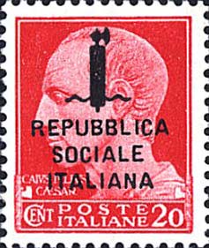 Francobollo Effigie di Giulio Cesare -  1944