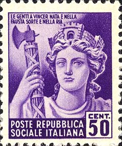 Francobollo Italia Repubblicana Fascista -  1944