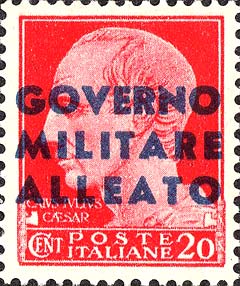 Francobollo Effigie di Giulio Cesare -  1943