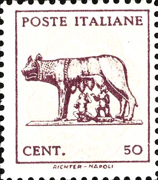 Francobollo Lupa di Roma -  1944