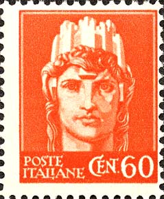 Francobollo Italia Turrita -  1945