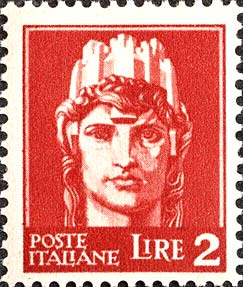Francobollo Italia Turrita -  1945
