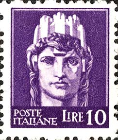 Francobollo Italia Turrita -  1946
