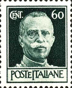 Francobollo Effigie di Vittorio Emanuele III di Fronte -  1945
