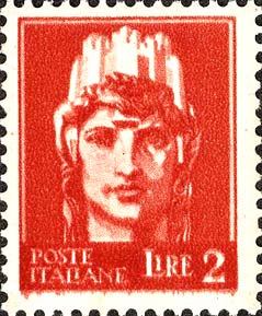 Francobollo Italia Turrita -  1945