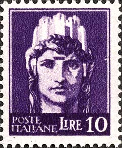 Francobollo Italia Turrita -  1945