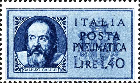 Francobollo Ritratto di Galileo Galilei Entro un Ovale -  1945