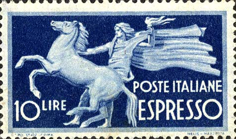 Francobollo Cavallo Trattenuto -  1945