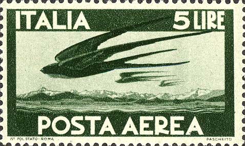 Francobollo Volo di Rondini -  1945
