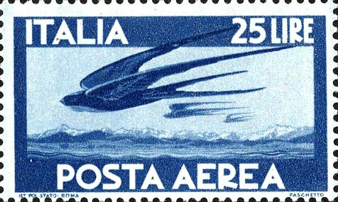 Francobollo Volo di Rondini -  1946