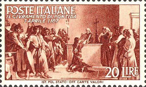 Francobollo Giuramento di Pontida -  1946