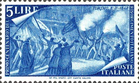 Francobollo Giubilo per la Concessione dello Statuto -  1948