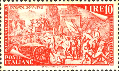 Francobollo Difesa della Porta di Vicenza -  1948