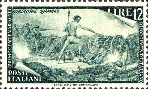 Francobollo Battaglia di Curtatone -  1948