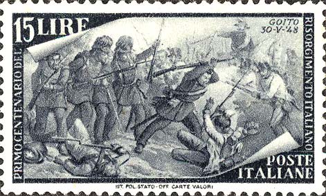 Francobollo Battaglia di Goito -  1948
