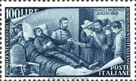 Francobollo Morte di Goffredo Mameli -  1948