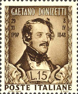 Francobollo Ritratto di Gaetano Donizetti -  1948