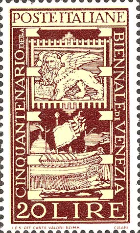 Francobollo Gonfalone e Bucintoro -  1949
