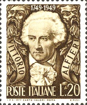 Francobollo Ritratto di Alfieri -  1949