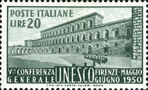 Francobollo Palazzo Pitti a Firenze -  1950