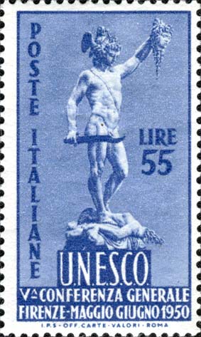 Francobollo Il "Perseo" di Cellini -  1950