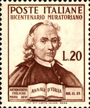 Francobollo Ritratto di Muratori -  1950