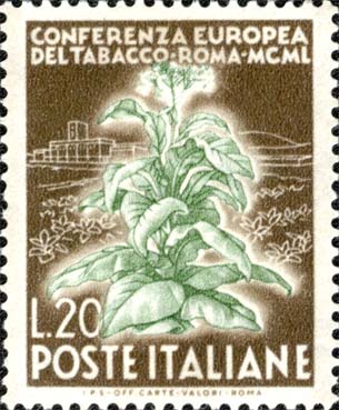 Francobollo Tabacco Tipo "Kentucky Italia" -  1950