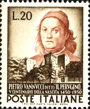 Francobollo Ritratto del Perugino -  1951