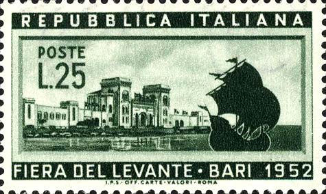 Francobollo Caravella e Ingresso della Fiera -  1952