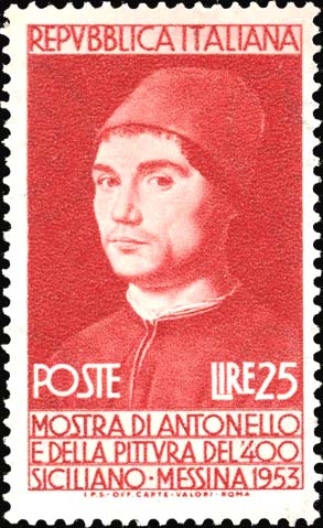 Francobollo Autoritratto di Antonello da Messina -  1953