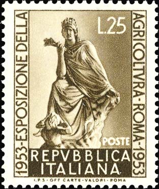 Francobollo Statua "Tyche" di Eutichide da Sicione -  1953