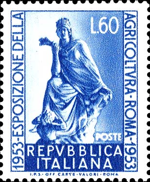 Francobollo Statua "Tyche" di Eutichide da Sicione -  1953