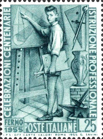 Francobollo Studente -  1955