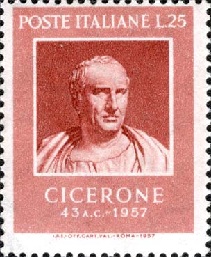 Francobollo Ritratto di Cicerone -  1957