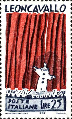 Francobollo Scena del Prologo da I Pagliacci -  1958