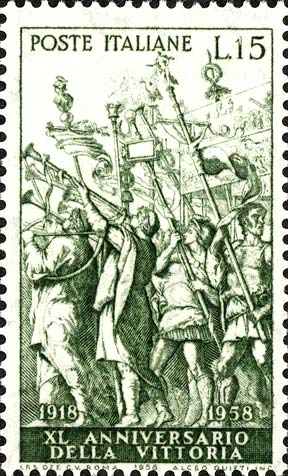 Francobollo I Trionfi di Cesare -  1958
