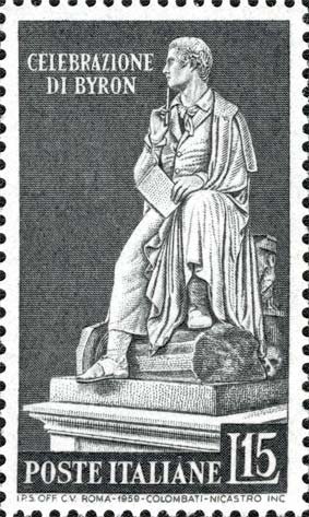 Francobollo Ritratto di George Byron -  1959