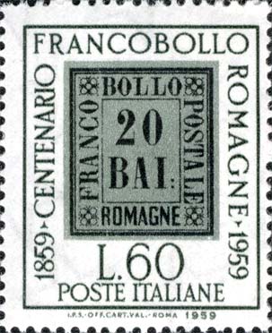 Francobollo Francobollo da 20 Baiocchi delle Romagne -  1959